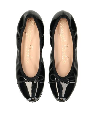 Bridget Birkin 【Bridget Birkin】ラウンドトゥバレエシューズ ブラックエナメル
