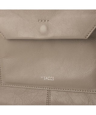 Y'SACCS イタリアンシープ2WAYフラットトート グレージュ