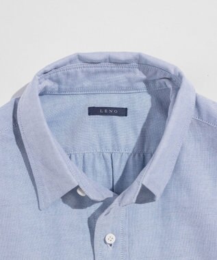 LENO OXFORD SHIRTS《UNISEX》オーバーサイズレギュラーカラーシャツ SAXE BLUE