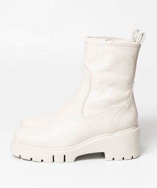 BONTRE 【UNISA/ウニサ】タンクソールショートブーツ アイボリー