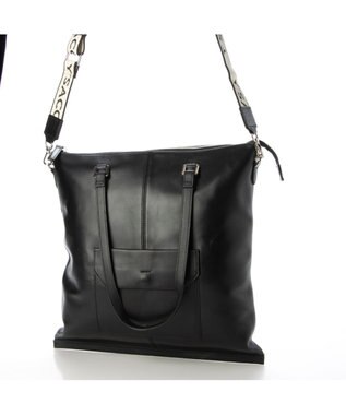 Y'SACCS イタリアンシープ2WAYフラットトート ブラック