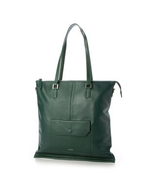 Y'SACCS イタリアンシープ2WAYフラットトート グリーン