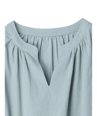 Green Parks ａ．袖ギャザーボリュームワンピース Sax