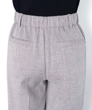 Tiaclasse 【セットアップ可・洗える】麻調薄地ストレートパンツ グレー