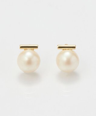 Phoebe 【金属アレルギー対応】パワーストーンバーピアス　パール ホワイト