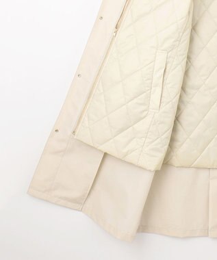 J.PRESS LADIES 【洗える】スパンライクナイロンタッサー ステンカラー コート ライトベージュ系