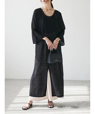 Green Parks AnriettMusee レースロングワンピース Black