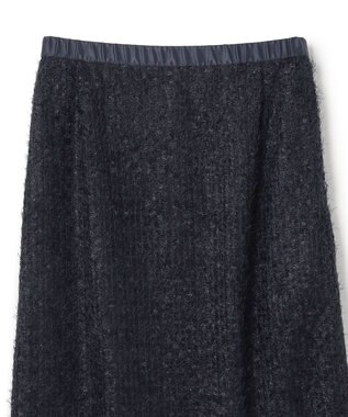 UNFILO L エアリーヤーン Iラインスカート ネイビー