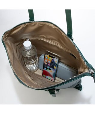 Y'SACCS イタリアンシープ2WAYフラットトート グリーン