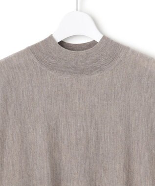 23区 L 【洗える】ギャザープルオーバー コンビ ニット ベージュ系