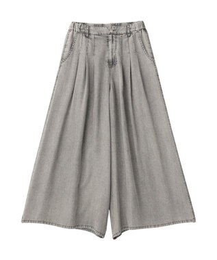 YECCA VECCA バイオ加工ヴィンテージデニムワイドパンツ Gray