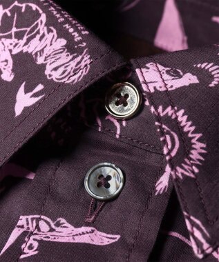 Paul Smith Travel Stories プリント シャツ ダークグレー