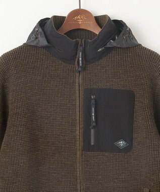 JOSEPH ABBOUD MOUNTAIN 【イージーケア/速乾性/ライナードッキング対応・軽量糸使用】 コンビジップ ブルゾン ダークブラウン系