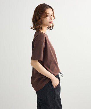 Green Parks ・Ｐｅｔｉｔ　Ｆｌｅｕｒ　リブオーバーサイズＴＥＥ Brown