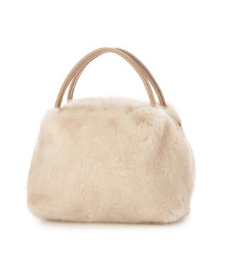 UNBILLION カシュカシュ cachecache / ミンク風エコファー2wayボックストート