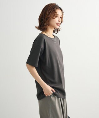 Green Parks ・Ｐｅｔｉｔ　Ｆｌｅｕｒ　リブオーバーサイズＴＥＥ Charcoal Gray