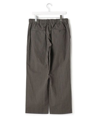 J.PRESS YORK STREET 【UNISEX】コットンリネンイージーストライプ パンツ グレー系1