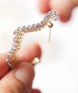 CASUMINO sweet pie iolite mini イヤリング gold