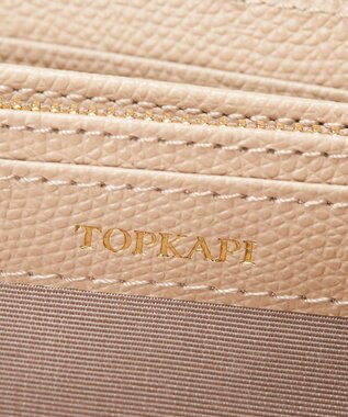 TOPKAPI 【TOPKAPI】角シボ型押し・ ラウンド 長財布 COLORATO コロラート グレージュ