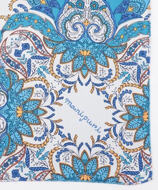 23区 【CLASSY.6月号掲載】manipuri サラサシルク スカーフ ブループリント