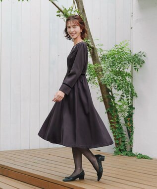 Tiaclasse 【安田美沙子さん着用・撥水】リボンキルティングパンプス　レインシューズ ブラック