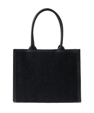 Maison de FLEUR EC限定フラワーレーススクエアトートバッグ Black