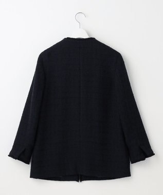 J.PRESS LADIES スラブヤーン ツイード ジャケット ネイビー系