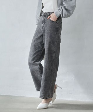 WEGO 【XS～Lサイズ展開/美脚】ストレートデニムパンツ ブラックその他