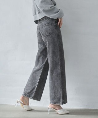 WEGO 【XS～Lサイズ展開/美脚】ストレートデニムパンツ ブラックその他