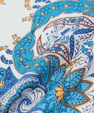 23区 【CLASSY.6月号掲載】manipuri サラサシルク スカーフ ブループリント