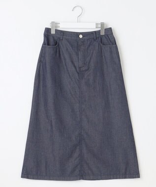 J.PRESS LADIES L 【洗える】4ozライトデニム スカート ネイビー系