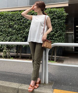 UNFILO L 【撥水/ストレッチ/UVカット】マジカル機能 パンツ ダークグリーン系