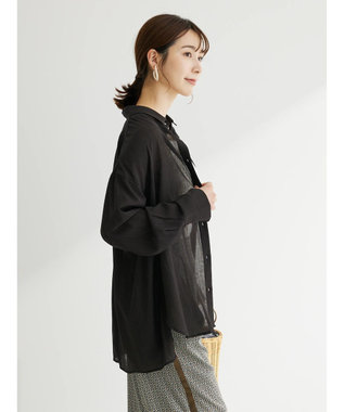 Green Parks ワッシャービッグシャツ Black