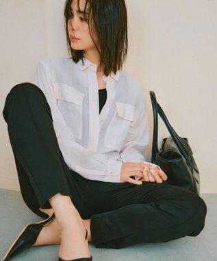 【洗える・Precious 6月号掲載】PAULINE / ビックポケットドロストリネンブラウス