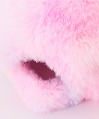 ANY KIDS ネコ耳付き ファー キャップ レインボー