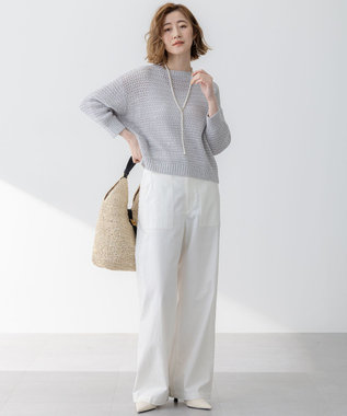 23区 VIOLAd'ORO ラフィア トートバッグ ブラック系