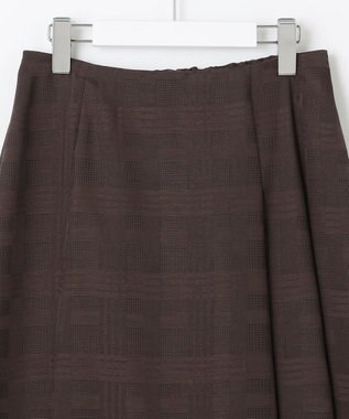 J.PRESS LADIES 【洗える】スラブカラミチェック スカート ブラウン系