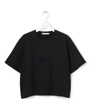 ICB クロップド ロゴTEE（レタードプリント） ブラック