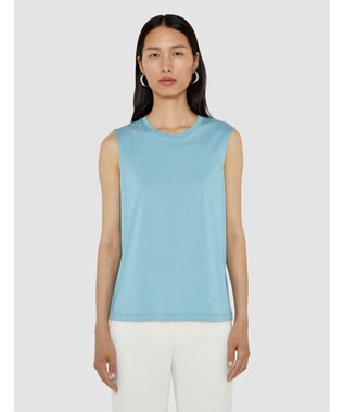 JOSEPH 【洗える】コットンシルク　ジャージータンクトップ Lagoon