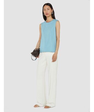 JOSEPH 【洗える】コットンシルク　ジャージータンクトップ Lagoon