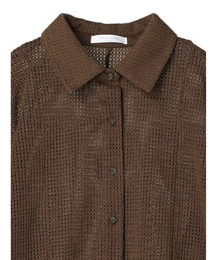 Green Parks カットレースシャツチュニック Brown
