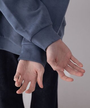 WEGO 【ユニセックス着用ITEM/2点SET/MLサイズ展開】アクセ付きフェイクスウェードプルオーバー サックス