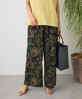 CRAFT STANDARD BOUTIQUE レーヨン総柄ワイドパンツ Paisley