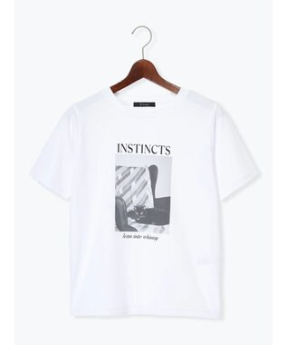 Te chichi アソートネコフォトスタンダードTシャツ ブラック