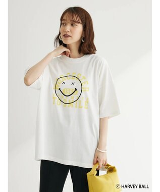 Green Parks Ｓｍｉｌｅｙ　Ｆａｃｅ／スマイルロゴＢｉｇＴシャツ White