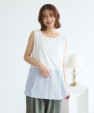 Green Parks ノースリーブドッキングホワイトインナー