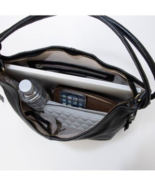 UNBILLION アトランタ ATLANTA / 牛革ロープハンドル2wayショルダーL ブラック