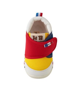 MIKI HOUSE HOT BISCUITS 【11.5-13cm】 ファーストベビーシューズ 赤×黄