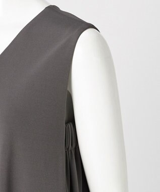 23区 S 【GOLD LABEL】リュクスジャージー Vネック ワンピース グレー系