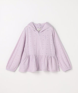 組曲 KIDS 【110-140㎝】 オパールレーシーパーカー ラベンダー